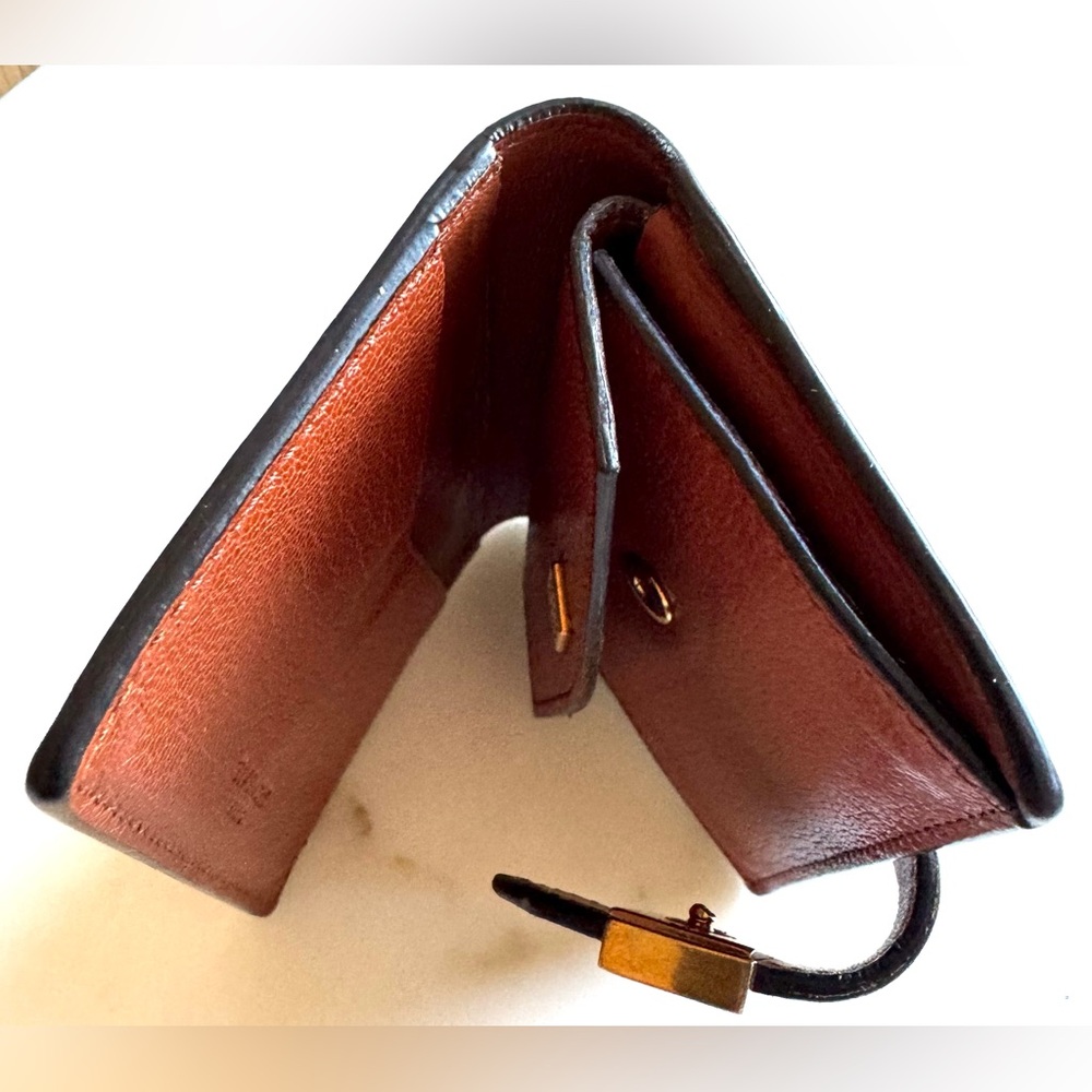 GIVENCHY Vintage 4G Logo Compact Card Holder Wallet Brown/ Cognac - Picture 7 of 10